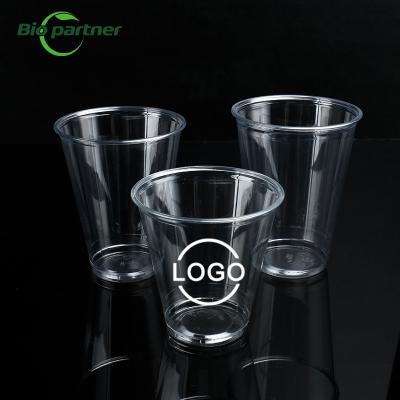 China Customized Size Pet Clear Transparent Cold Boba Dessert Parfait Coffee Juice Cup for sale