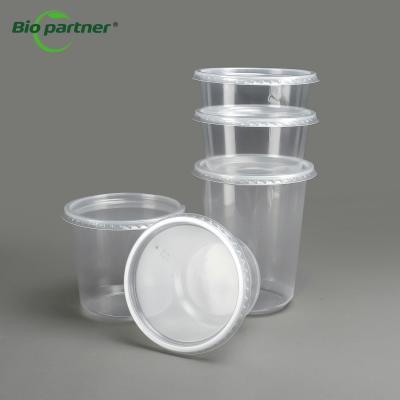 Κίνα Clear Plastic Takeout Food Tub To Go Storage Soup Cup Bowl With Lids Pet Pla Deli Containers προς πώληση