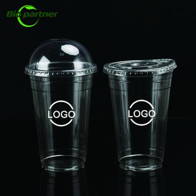 China 9/10/12/16/20/24/32oz Capacity PLA Cups Biodegradable and Recyclable for Cold Drinks for sale