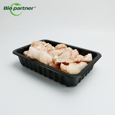 중국 OEM Logo Black Plastic Tray for Supermarket Display of Fruits and Vegetables Packaging 판매용