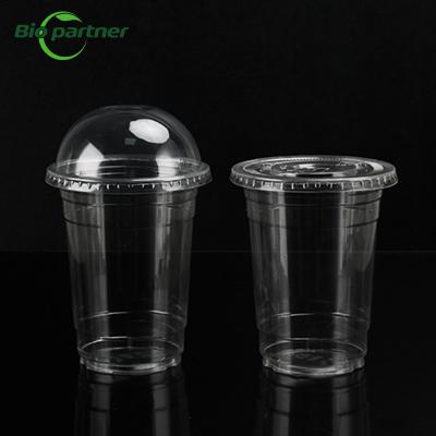 China Biopartner Compostable PLA Cups for Smoothies Wine and More Cold Disposable Drinks for sale