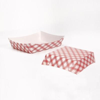 China Paper Fast Food Restaurant Food Container Box Packing Boat Shape Tray Customized Size for sale