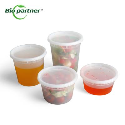 Cina PP Plastic Biopartner Deli Soup Cup Salad Dressing Deli Pots Portion Container for Food in vendita