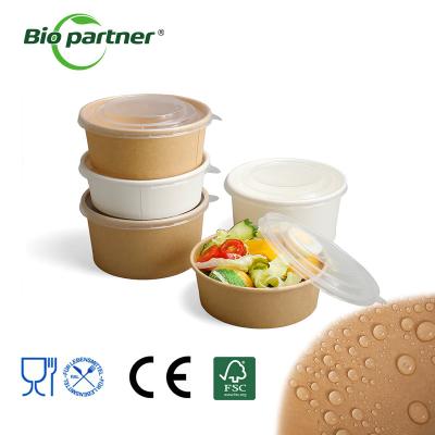 China Paper Food Packing Boxes To Go Fast Food Container Kraft Bowl Snack Box with Customized Logo for sale