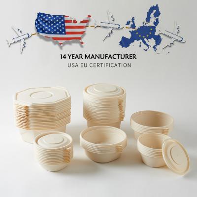 China Disposable Eco-friendly Biodegradable Corn Starch Food Container for Noodles Takeaway for sale