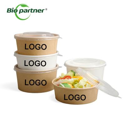 China Eco-friendly 500ml Food Grade Paper Soup Bowl With Paper Lid for Food Packaging for sale