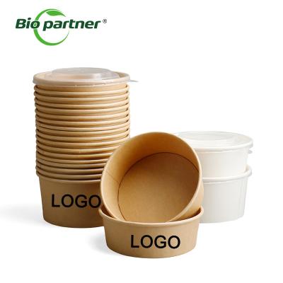 China Disposable Noodle Takeaway Craft Paper Bowls With Lid Perfect for Olive Oil Packaging for sale