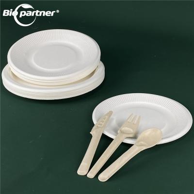 Chine Customized Logo Acceptable AQ12 Bio Compostable Napkin Pack Biodegradable Mini Sugar Cane Bagasse Cutlery Set à vendre