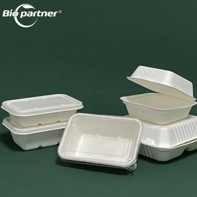 China 700ml Bagasse Food Box AK17 Compostable Biodegradable To Go Lunch Meal Takeaway Container for sale