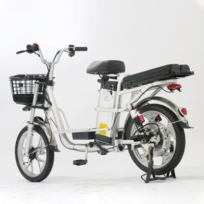 China Standard 16 inch 48V lithium battery hot sale high carbon steel factory make volta bike eletrica electric bicycle for sale