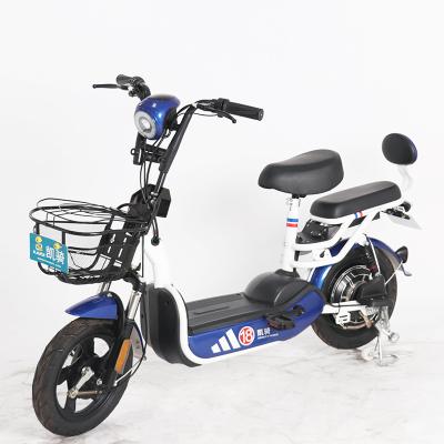 China Power Show 14 Inch Wheels 48v 12ah Lead Acid Battery Vacuum Fat Tire Electric Bike 350w Moped With Two Seats LED Headlight e Bike for sale