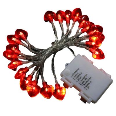 China Custom Bedroom Home Decor Valentine's Day Fairy Weeding String Led Heart Lights for sale