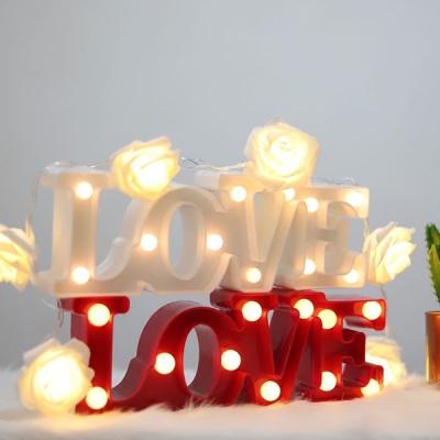 China Customization LED Shape Letter Lamp Love Romantic Wedding Wedding Celebration Decoration Night Light LED Shape Letter Lamp Romantic Love for sale