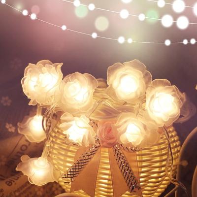 China Wholesale Customization Spot LED Soft Rose Light String Simulation Flower Small Color Light String Wedding Photo Props Decorative Lamp for sale