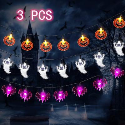 China Customization Halloween String Lights Party Decorations Hallowmas Pumpkin Spider Ghost Bat Indoor Outdoor Lighting Decor for sale