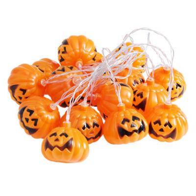 China Customization Halloween String LED Battery Operated Orange Pumpkin Lights Indoor Outdoor Decorations Lights for sale