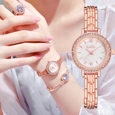 China 2021 Hot Selling Chronograph Women's Quartz Watch Present Valentine's Day Gift For Girlfriend Watch Strap Set for sale