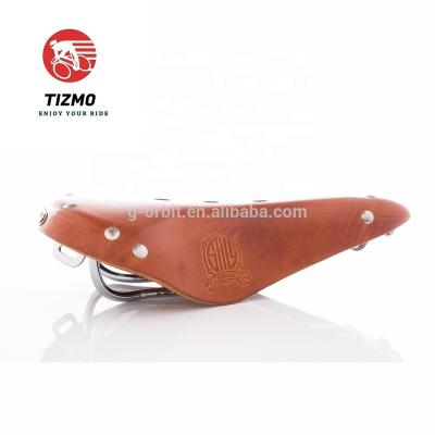 China Still Motion Promenade Saddle Vintage Classic Hand Made Leather Bicycle Saddle - Honey for sale