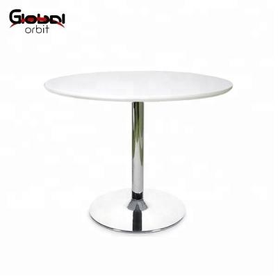 China Wooden Top Round Dining Table (The Other) European Style Adjustable White Color for sale