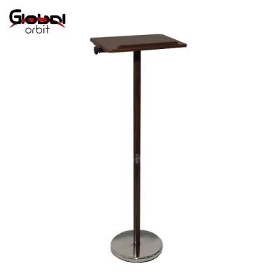 China Wooden Panel Teacher Table Adjustable Menu Floor Stand Holder for sale