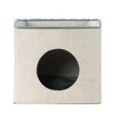 China New Design Viable Pet Cat Bed Cat Cube Cat Foldable Housing Laying Cotton Outdoor Reversible Comfortable Cushions for sale