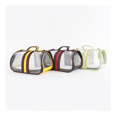 China Viable Hot Selling Portable Transparent Luxury Designer Dog And Cat Pet Carrier Travel Bag for sale