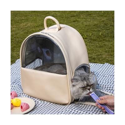 China New Design Large Size Cat Outdoor Backpack High Value Stored Obvious Transparent Backpack Cat Dog Pet Bag Traveler for sale