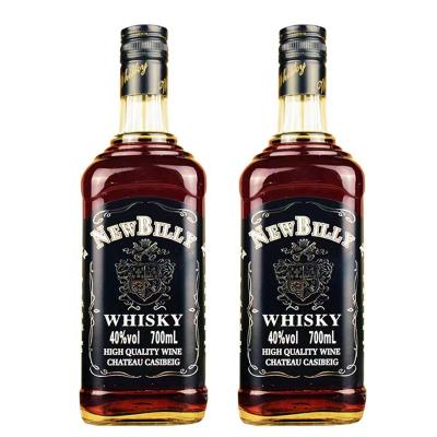 China Xingda Beverage Customized Premium Square Shaped Alcohol Brandy Whiskey Glass Bottles Liquor 700Ml Empty Vodka Whiskey Bottle Suppliers for sale