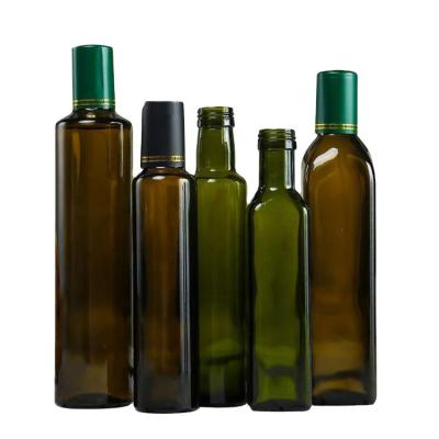 China Wholesale 250Ml 500Ml Green Olive Oil Glass Bottle Square Olive Oil Glass Bottle Empty Recyclable Glass Bottle For Olive Oil Manufacturer for sale