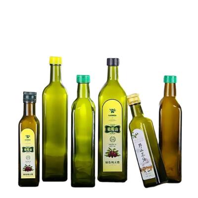 China Xingda Food Customized Sizes High Quality 750Ml Dark Green Empty Olive Oil Vinegar Glass Bottle With Lid Supplier for sale