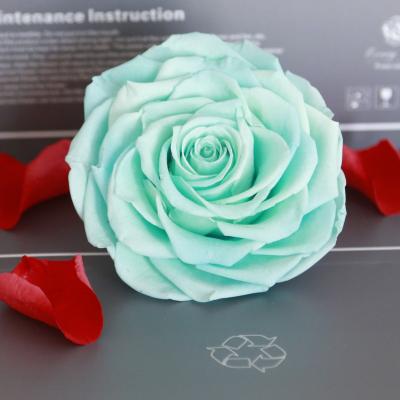 China 100% Preserved Nature Fresh Rose Chinese Factory Valentine's Day Eternity Decorative Flowers & Wreaths Wholesale Flower Roses 9-10cm Preserved Real Rose Head for sale