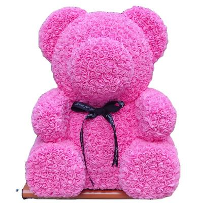 China Pe New Customized 120Cm Pe Foam Teddy Roses Flower Bears Rainbow Rose Bear For Valentine'S Day Gift for sale