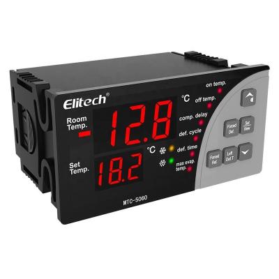 China Universal Thermostat Elitech MTC-5060 Digital Temperature Controller For Cold Room Refrigerator Cooling Defrost 100*82.5*50mm for sale