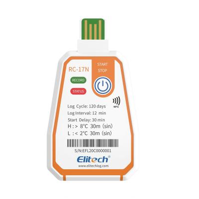 China Auto PDF Report Elitech NFC Tracker RC-17N Disposable Temperature Data Logger For Produce And Food RC-17N for sale