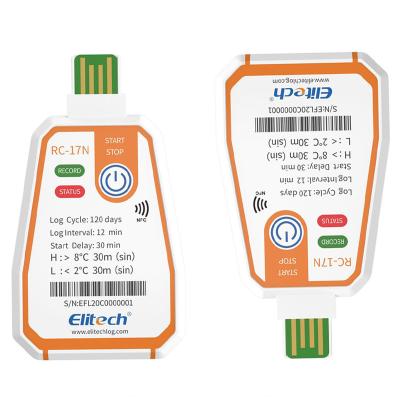 China Cold chain monitoring Elitech RC-17N Disposable Temperature Data Logger USB With NFC Function for sale