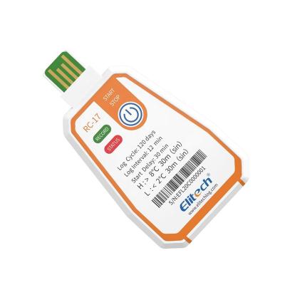 China Disposable PDF Data Logger Elitech RC-17 Single Use Temperature Recorder RC-17 for sale