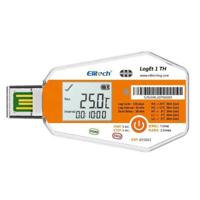 China Elitech LogEt 1 TH Single Use Temperature And Humidity Data Logger For Vaccine 16 for sale