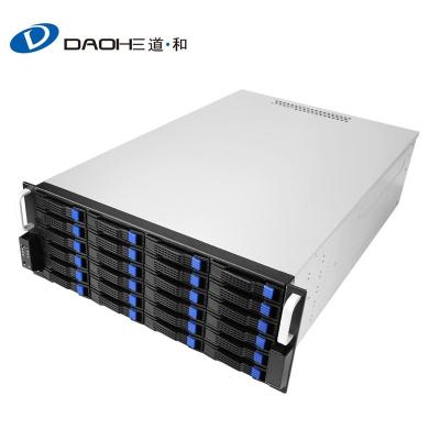 China With 4U fan chassis 24bays 3.5HDD rackmount storage rack case with hotsawp tray and fanwall server case with power supply for sale