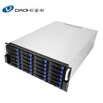 China With 4u 24bays fan jbod server NAS case with 12G extender card and 550w power supply hdd docking station for sale