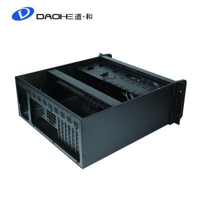 China With Case Fan Black 4U Server Chassis 7bays Short 450mm Industrial Rackmount Case for sale