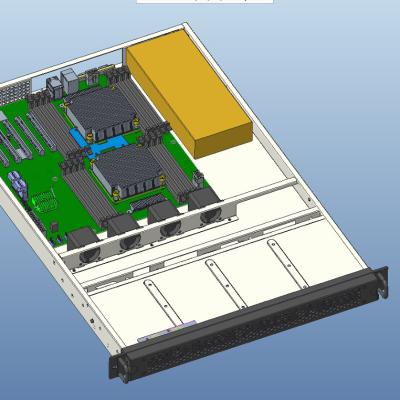 China 1u server case with 19inch cover 4bays mini itx NAS storage rackmount chassis case 500*430*44mm for sale