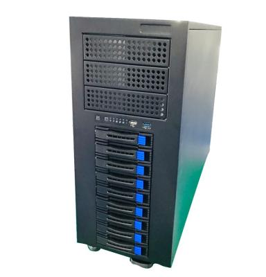 China With fan DAOHE 8bays NAS hotswap chassis 4 GPU server case /tower case for sale