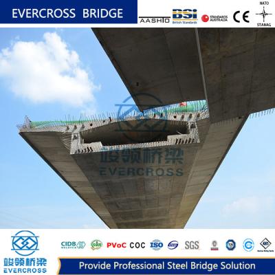 China Large Flexural High Stiffness Steel Tub Girder Bridge With Concrete Deck for sale