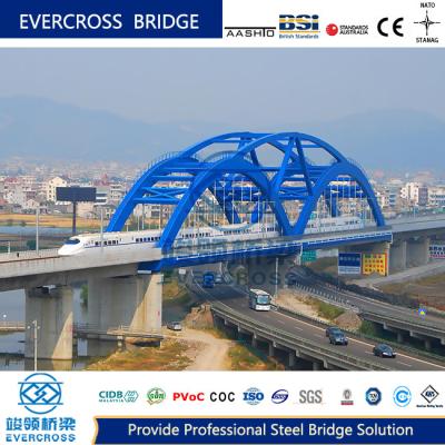 China Easy Assembly Steel Truss Arch Bridge Large Span Big Loading Capacity for sale