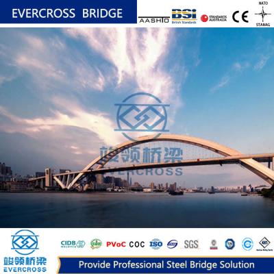 China High Flexural Steel Truss Arch Bridge Upper Lower Middle Upper Bearing Type for sale