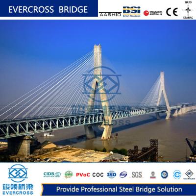 China Concrete Decking Temporary Steel Bridge Truss Steel Bridge Weather Resistance for sale