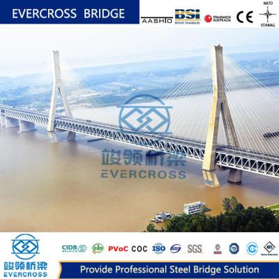 China Grote span geprefabriceerde stalen truss brug eenvoudige balk brug Te koop