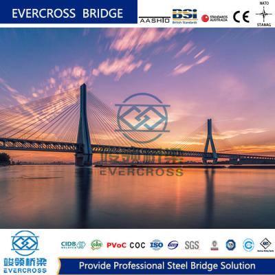 China Prefabricated Structural Steel Composite Truss Bridge Op maat gemaakte grootte Te koop