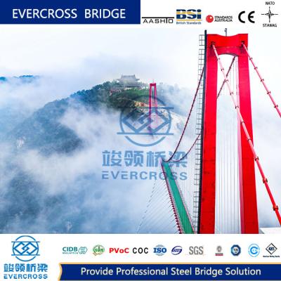 China Modular Steel Cable Suspension Bridge Large Spans  Heavy Loading for sale