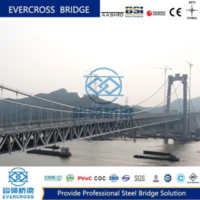 China Rigid Frame Steel Cable Suspension Bridge Professional For River Crossings for sale